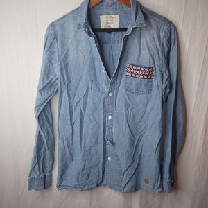 English Native Youth S Denim Look Shirt Top